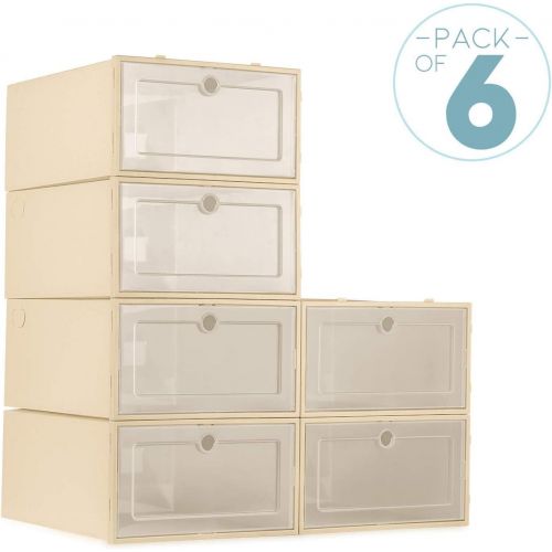  [아마존 핫딜] [아마존핫딜]ZODDLE Foldable Shoe Storage Boxes-6 Pack