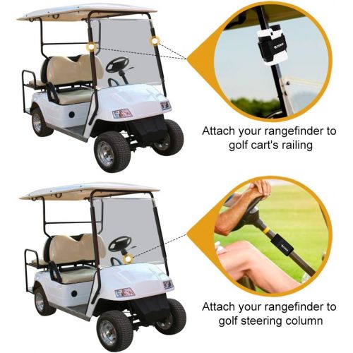  ZOEA Magnetic Rangefinder Mount Strap for Golf Cart Railing, Adjustable Rangefinder Mount/Holder/Strap/Band with Strong Magnet Securely Attach to Most Rail/Bar/Frame of Golf Cart