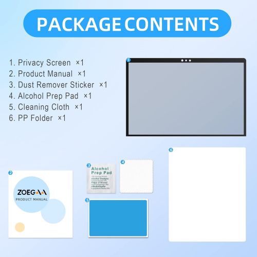 [아마존베스트]ZOEGAA MacBook Pro 16 Privacy Screen Filter，for MacBook Pro 16 inch New Removable HD Privacy Screen Protector Bubble Free Design/Easy on/Off