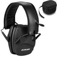 ZOHAN Electronic Gun Ear Muff With A Hard Carrying Case, Professional Hearing Protector For Shooting Hunting (Black)
