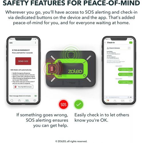  [아마존베스트]ZOLEO Satellite Communicator  Two-Way Global SMS Text Messenger & Email, Emergency SOS Alerting, Check-in & GPS Location  Android iOS Smartphone Accessory