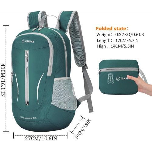  [아마존핫딜][아마존 핫딜] ZOMAKE Small Hiking Backpack, 25L Lightweight Travel Backpack Packable Backpack Daypack for Women Men