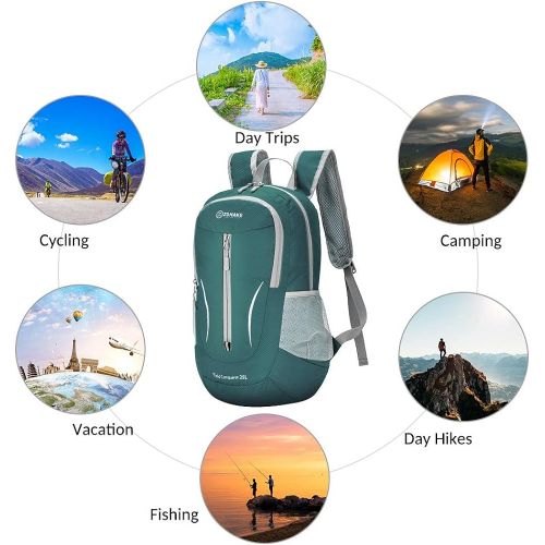  [아마존핫딜][아마존 핫딜] ZOMAKE Small Hiking Backpack, 25L Lightweight Travel Backpack Packable Backpack Daypack for Women Men