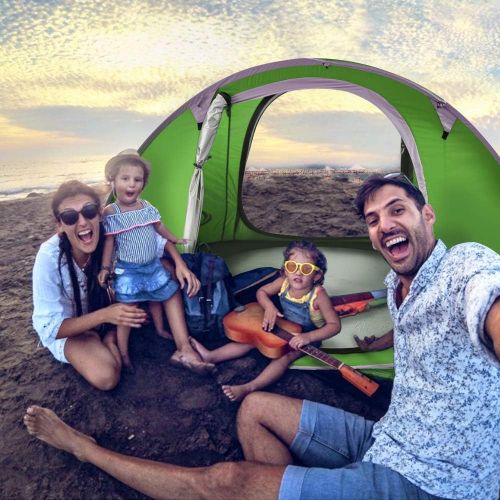  Pop Up Tent 2-4 Person,Portable Beach Tent,Instant Tents for Camping - Water Resistant- UV Protection Sun Shelter with Carrying Bag,by Zomake
