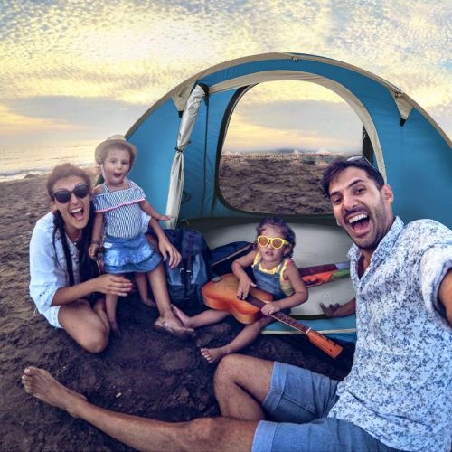  Pop Up Tent 2-4 Person,Portable Beach Tent,Instant Tents for Camping - Water Resistant- UV Protection Sun Shelter with Carrying Bag,by Zomake