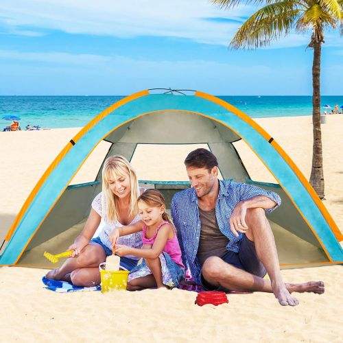  Pop Up Beach Tent Sun Shelter, Portable Sun Shade Instant Tents - 2 & 4 Person - Anti UV - Waterproof - Waterproof,by Zomake