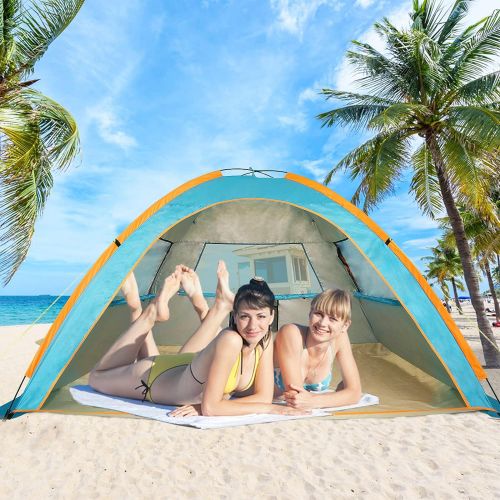  Pop Up Beach Tent Sun Shelter, Portable Sun Shade Instant Tents - 2 & 4 Person - Anti UV - Waterproof - Waterproof,by Zomake