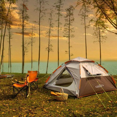  ZOMAKE Instant Tents for Camping 2 3 4 Person - Waterproof Dome Tent with Carry Bag, Automatic Hydraulic Pop Up Tent - Easy Setup in 60s