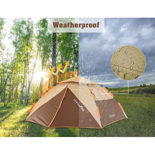  ZOMAKE Instant Tents for Camping 2 3 4 Person - Waterproof Dome Tent with Carry Bag, Automatic Hydraulic Pop Up Tent - Easy Setup in 60s