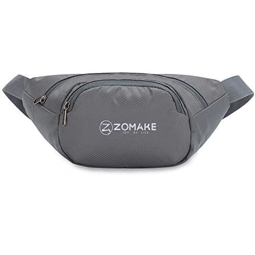  ZOMAKE Fanny Pack for Men Women, Water Resistant Waist Bag - Outdoors Workout Travel Casual Hiking Cycling with Large Compartment …