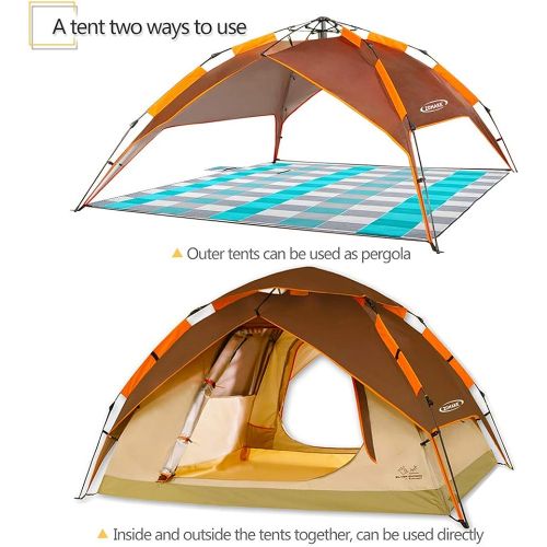  ZOMAKE Instant Tents for Camping 2 3 4 Person - Waterproof Dome Tent with Carry Bag, Automatic Hydraulic Pop Up Tent - Easy Setup in 60s