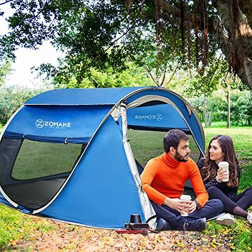  ZOMAKE Pop Up Tent 3 4 Person, Beach Tent Sun Shelter for Baby with UV Protection - Automatic and Instant Setup Tent for Family