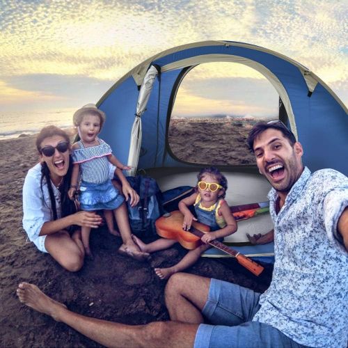  ZOMAKE Pop Up Tent 3 4 Person, Beach Tent Sun Shelter for Baby with UV Protection - Automatic and Instant Setup Tent for Family