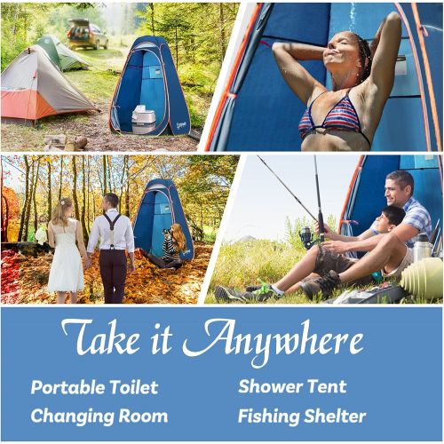  ZOMAKE Pop Up Shower Tent, Portable Camping Toilet Changing Room Privacy Tents for Outdoor Beach