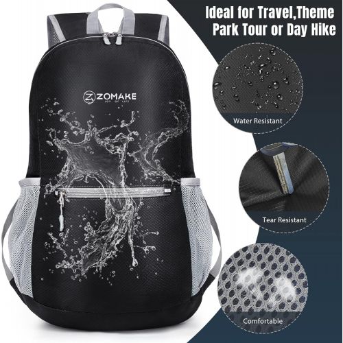  Lightweight Hiking Backpack Water Resistant,20L Packable Daypack Foldable Small Backpack for Travel,By Zomake