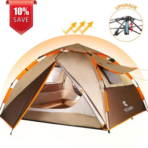  ZOMAKE Dome Tent for Camping 3 4 Person - Waterproof Pop Up Backpacking Tent, Automatic Instant Tent with Easy Setup, Carry Bag Included