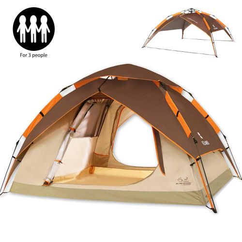  ZOMAKE Dome Tent for Camping 3 4 Person - Waterproof Pop Up Backpacking Tent, Automatic Instant Tent with Easy Setup, Carry Bag Included