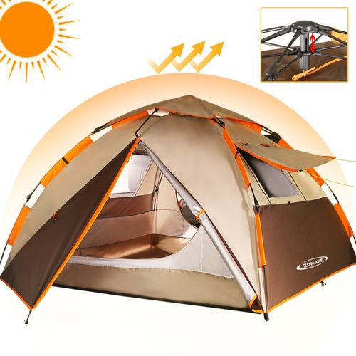  ZOMAKE Dome Tent for Camping 3 4 Person - Waterproof Pop Up Backpacking Tent, Automatic Instant Tent with Easy Setup, Carry Bag Included