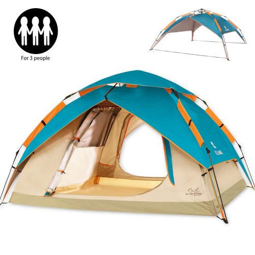  ZOMAKE Dome Tent for Camping 3 4 Person - Waterproof Pop Up Backpacking Tent, Automatic Instant Tent with Easy Setup, Carry Bag Included