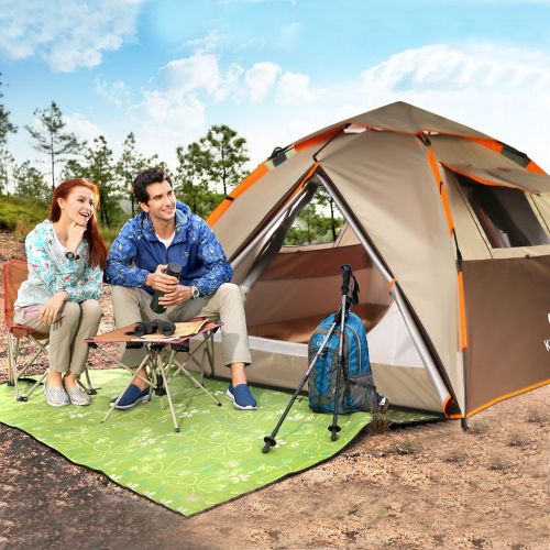  ZOMAKE Dome Tent for Camping 3 4 Person - Waterproof Pop Up Backpacking Tent, Automatic Instant Tent with Easy Setup, Carry Bag Included