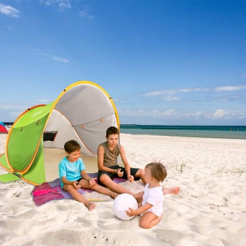  ZOMAKE Pop Up Beach Tent 2-3 Person, Lightweight Portable Sun Shelters Sun Shade Instant Tent Outdoor Cabana with UPF 50+ UV Protection for Baby, Family