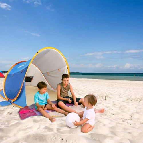  ZOMAKE Pop Up Beach Tent 2-3 Person, Lightweight Portable Sun Shelters Sun Shade Instant Tent Outdoor Cabana with UPF 50+ UV Protection for Baby, Family