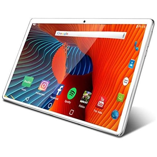  [아마존베스트]ZONKO Tablet 10.1 inch Android Tablet with 2GB+32GB, 3G Phone Tablets & Dual Sim Card & 2MP+ 5MP Dual Camera, Quad Core Processor, 1280x800 IPS HD Display,GPS, FM (Silver)