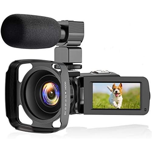  [아마존베스트]ZORNIK Camcorder, IR Night Vision Video Camera, HD 1080P 36MP 16X Digital Zoom 3.0 Inch LCD 270 Degree Rotating Screen Vlogging Camera