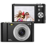 [아마존베스트]ZORNIK 2.7K Digital Camera, Camera Digital 2.88 Inch LCD Battery HD 44 Megapixel 16x Digital Zoom, Students for Adults/Seniors/Children (Black)