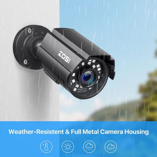  [아마존베스트]ZOSI 720P HD 1280TVL Hybrid 4-in-1 TVI/CVI/AHD/960H CVBS CCTV Camera 24PCS IR-LEDs Home Security Day/Night Waterproof Camera Aluminum Metal Housing For HD-TVI, AHD, CVI, and CVBS/9