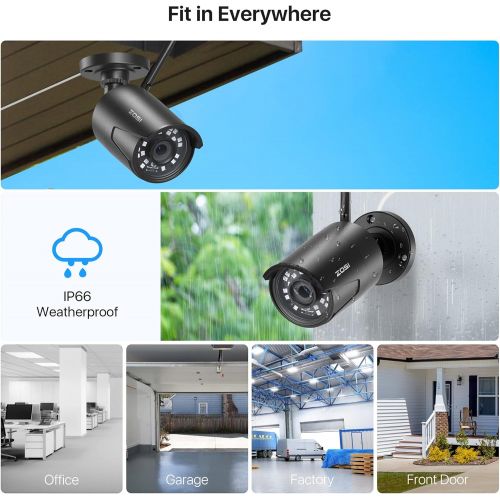  [아마존베스트]ZOSI 1080P Wireless Home Security Camera System, H.265+ 8CH CCTV Network Video Recorder (NVR) with Hard Drive 1TB and 8 x 1080P Auto Match WiFi IP Camera Outdoor Indoor,80ft Night