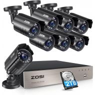 [아마존베스트]ZOSI 8CH 1080P Security Camera System Outdoor with 2TB Hard Drive 8Channel Full 1080P CCTV Recorder with 8pcs HD 1920TVL Outdoor Surveillance Cameras with 120ft Long Night Vision E