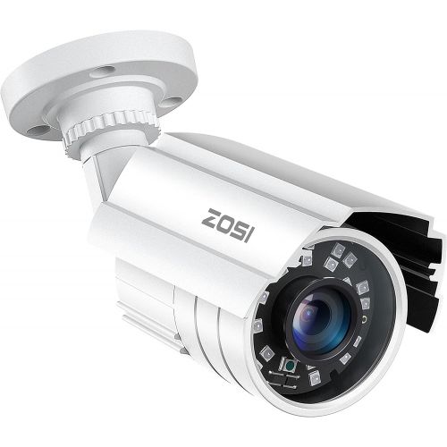  [아마존베스트]ZOSI 2MP HD 1920TVL Outdoor Indoor Security Camera 1080p (Hybrid 4-in-1 HD-CVI/TVI/AHD/960H Analog CVBS), 24PCS LEDs, 80ft IR Night Vision, Weatherproof Surveillance CCTV Bullet Ca