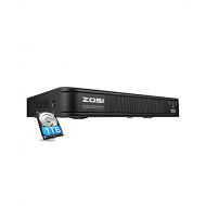 [아마존베스트]ZOSI H.265+ 5MP Lite 8 Channel CCTV DVR Recorder with Hard Drive 1TB, Remote Access, Motion Alert Push, Hybrid Capability 4-in-1(Analog/AHD/TVI/CVI) Full 1080p HD Surveillance DVR