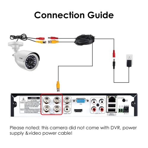  ZOSI 1080p PoE Home Security Camera System, 8 Channel NVR Recorder (1TB Hard Drive Built-in) and (4) 2MP 1920x1080p Surveillance CCTV Bullet IP Camera Outdoor/Indoor with 100ft Lon