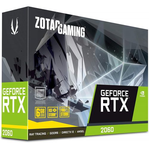  ZOTAC Gaming GeForce RTX 2060 Twin Fan 6GB GDDR6 192-bit Gaming Graphics Card, Super Compact, IceStorm 2.0, ZT-T20600F-10M