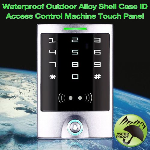  Access Control Keypad, ZOTER Waterproof IP65 RFID Card Reader 125Khz Metal Alloy Touch Panel Square