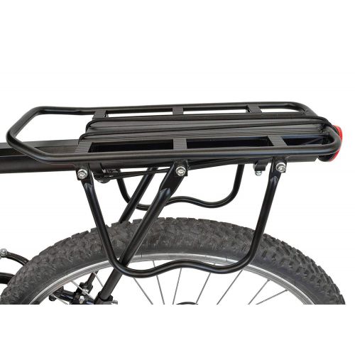  ZOUQILAI Bike Back Seat Aluminum Alloy Bicycle Carrier Rear Seatpost Frame Mounted Bike Cargo Rack for Side Loads Single Car Object