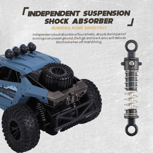  ZOWFUN Remote Control Car RC Car 1/18 Scale 2.4Ghz 25km/h Fast Race Radio Controlled Monster Truck Electric Vehicle RTR Rock Crawlers Off Road Rock Climbing Car All Terrain RC Buggy Toy C