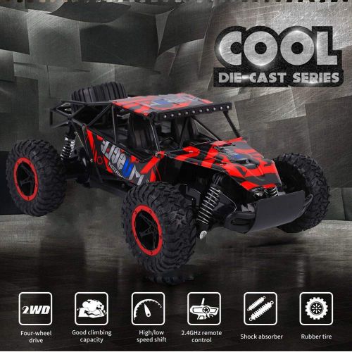  ZOWFUN RC Car Remote Control Car 1/16 Scale 2.4Ghz Fast Racing Drifting Buggy Rock Climbing Car Off Road Radio Controlled Race Monster Truck Buggy Crawler All Terrain RTR Electric Vehicle