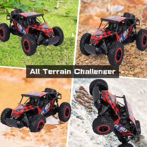  ZOWFUN RC Car Remote Control Car 1/16 Scale 2.4Ghz Fast Racing Drifting Buggy Rock Climbing Car Off Road Radio Controlled Race Monster Truck Buggy Crawler All Terrain RTR Electric Vehicle