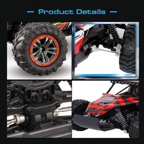  ZOWFUN RC Car Remote Control Car 1/16 Scale 2.4Ghz Fast Racing Drifting Buggy Rock Climbing Car Off Road Radio Controlled Race Monster Truck Buggy Crawler All Terrain RTR Electric Vehicle