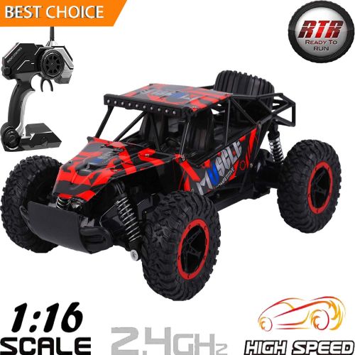  ZOWFUN RC Car Remote Control Car 1/16 Scale 2.4Ghz Fast Racing Drifting Buggy Rock Climbing Car Off Road Radio Controlled Race Monster Truck Buggy Crawler All Terrain RTR Electric Vehicle