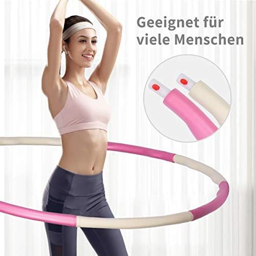  [아마존베스트]mainZOYJITU Adults’ and Children’s Fitness Hula Hoop for Weight Loss, Foam Rings Adjustable from 0.75 to 1.0 kg