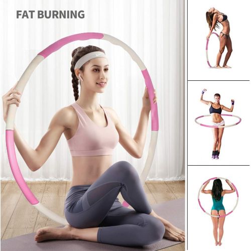  [아마존베스트]mainZOYJITU Adults’ and Children’s Fitness Hula Hoop for Weight Loss, Foam Rings Adjustable from 0.75 to 1.0 kg