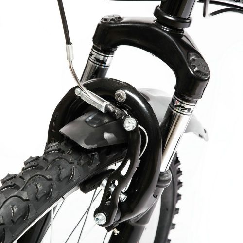  ZOYO 26” Folding Mountain Bike Foldable Hybrid 7 Speeds & Full Suspension for Adults Commuter Mountain Bike, Black/White