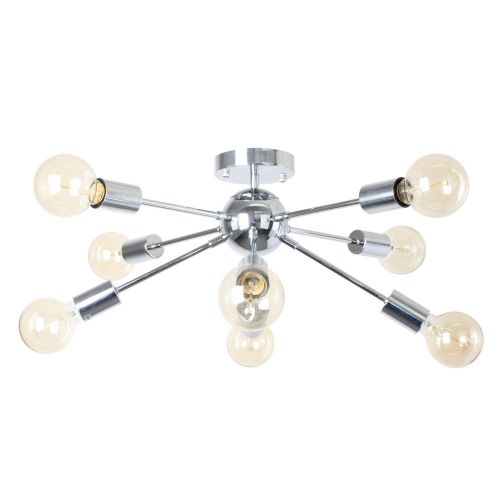  ZPKelin 8-Light Sputnik Light Chrome Pendant Lights Modern Chandelier Lighting Kitchen Bathroom Dining Room Bed Room Hallway