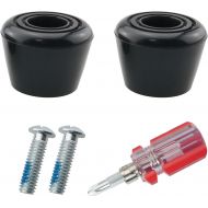 ZRM&E Roller Skates Toe Stops PU Rubber Brake Head Kit Black 47x34mm Toe Stops with Bolts and Screwdrivers for Double Row Rollers Skating