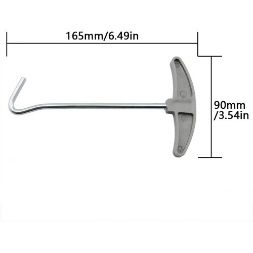  ZRM&E Carbon Steel Tent Ground Nail Puller 165x90mm Tent Peg Ground Hook Extractor Remover for All Kinds of Nails, Garden and Entertainment Facilities