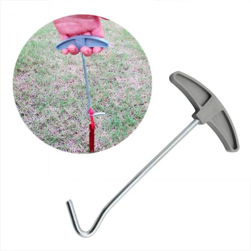  ZRM&E Carbon Steel Tent Ground Nail Puller 165x90mm Tent Peg Ground Hook Extractor Remover for All Kinds of Nails, Garden and Entertainment Facilities